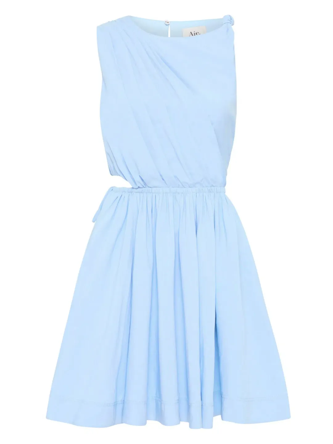 Aje Abbey Twisted Mini Dress in Light Sky Blue Size AU 8 for rent on The Volte - main image
