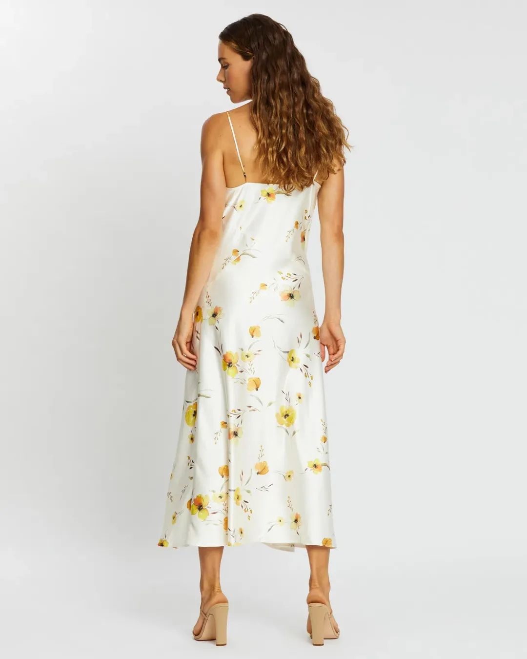 Bec and Bridge Colette Wrap Midi Dress White Floral Size 8  for rent on The Volte - main image