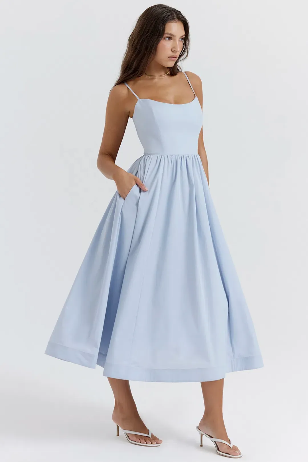 House of CB Lolita Corset Sundress Soft Blue Size XS/ AU 6 for rent on The Volte - main image