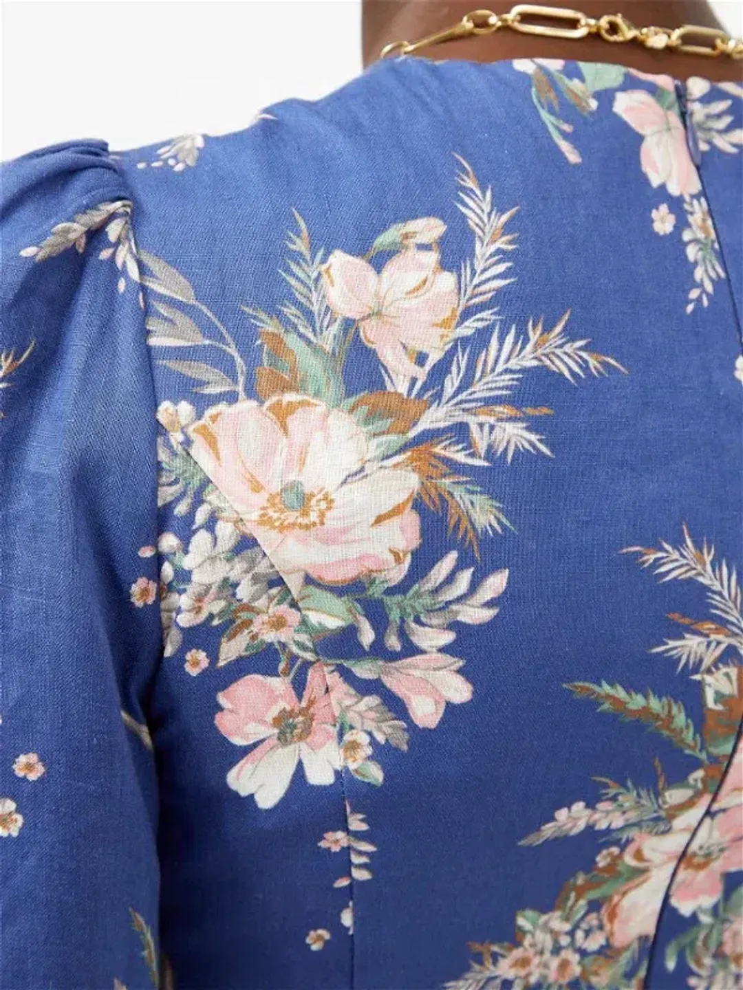 Zimmermann Moonshine Floral Linen Maxi Dress Blue Size 1 / AU 10 for rent on The Volte - main image