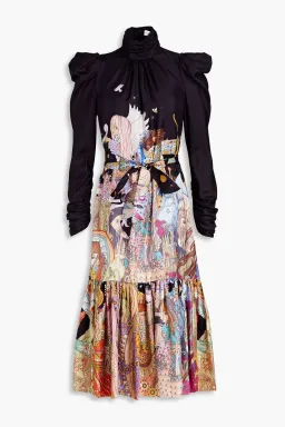Zimmermann Celestial Gathered Frill Midi Dress Midnight Star Girls Size 0 / AU 8 for rent on The Volte - image 3