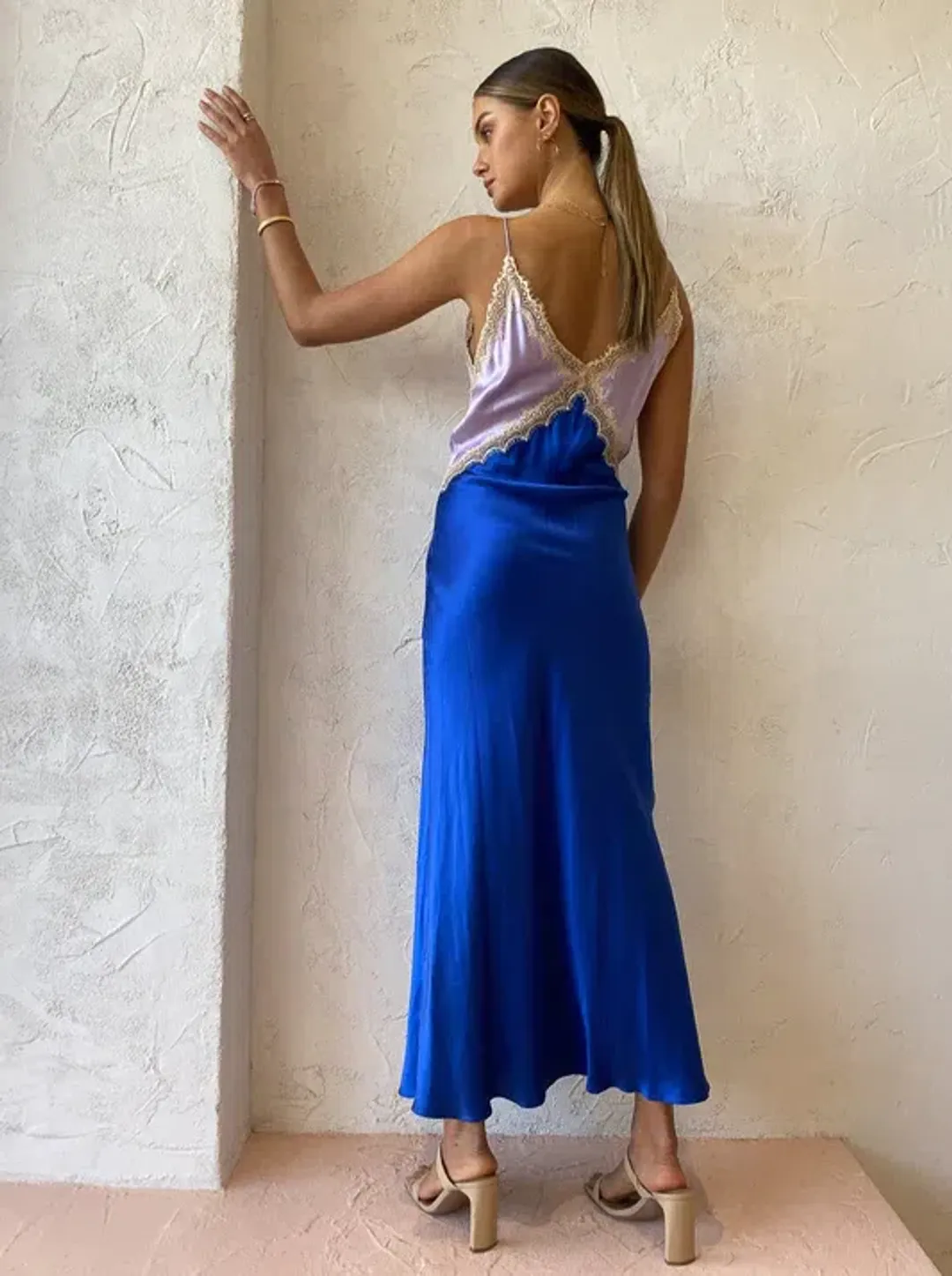 Ginia Sadie Dress in Lilac/Blue Size S / AU 8 for rent on The Volte - main image