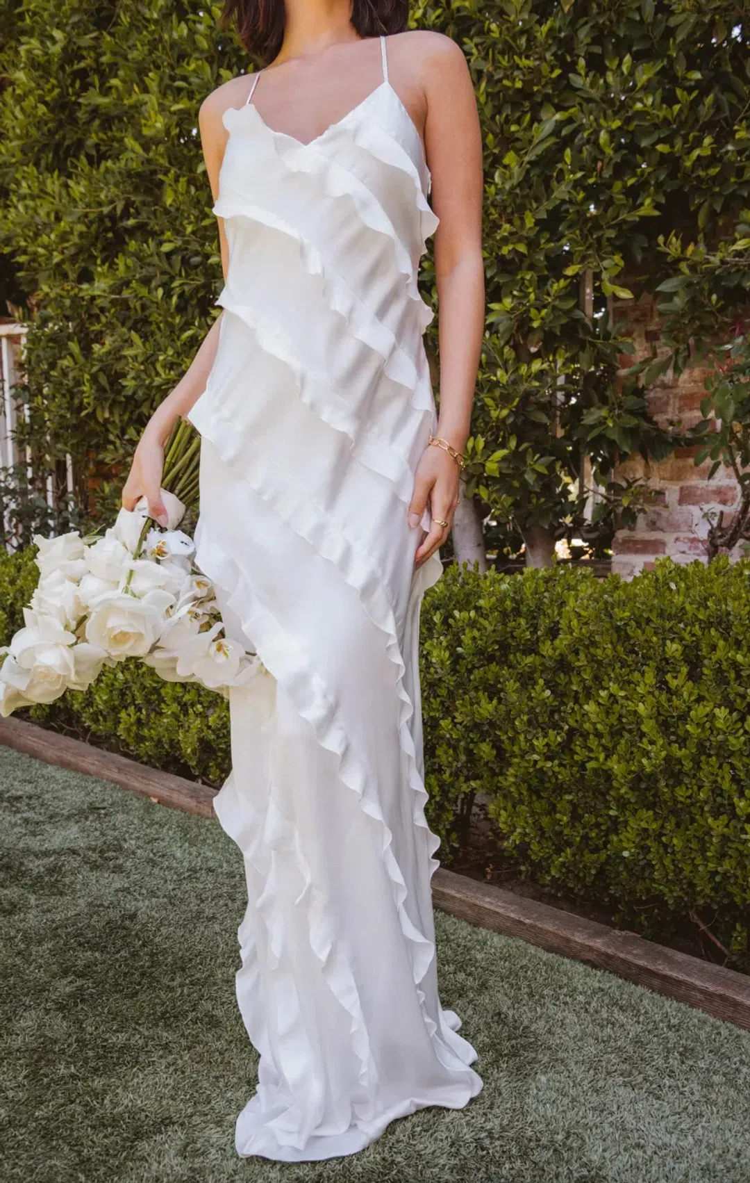 Show Me Your Mumu Romance Ruffle Dress Ivory Size XL (14 - 16) for rent on The Volte - main image