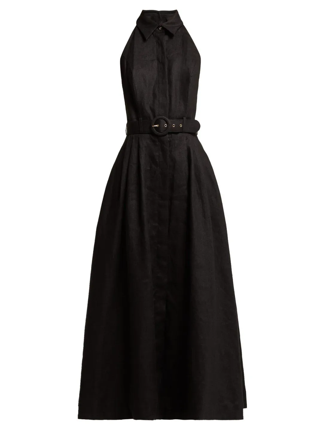 Zimmermann Primrose Halter Midi Dress Black Size 1 / AU 10 for rent on The Volte - main image