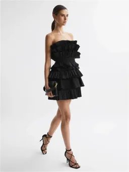 Acler Elsher Mini Dress Black Size 6 for rent on The Volte - image 7