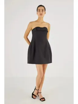 Oroton Bodice Detail Mini Dress Black Size AU 8 for rent on The Volte - image 2
