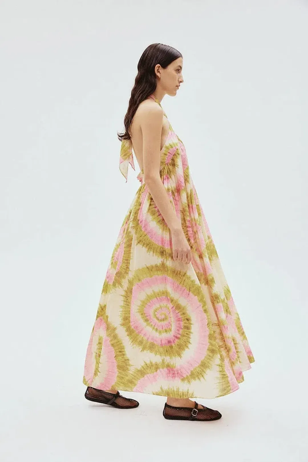 Alemais Flash Tie Neck Midi Dress in Multi Size AU 12   for rent on The Volte - main image
