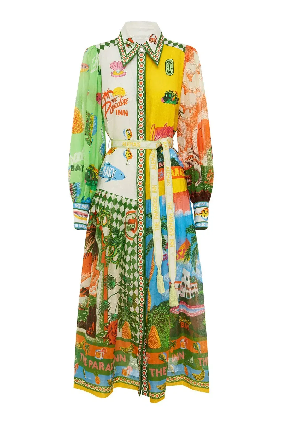 Alemais Paradiso Shirtdress in Multi Size AU 12 for rent on The Volte - main image