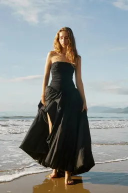 Aje Violette Bubble Hem Maxi Dress Black Size AU 8 for rent on The Volte - image 4