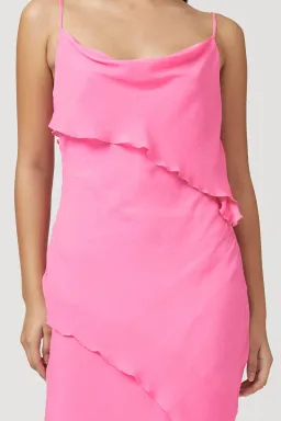 Suboo Tanya Strappy Cowl Neck Midi Dress Rose PInk Size S / AU 8 for rent on The Volte - image 2