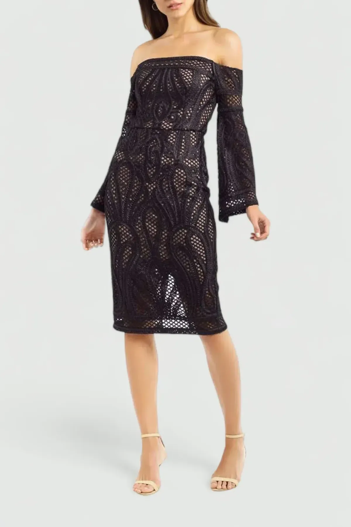 Thurley Sonnet Strapless Dress Black Size 6 for rent on The Volte - main image