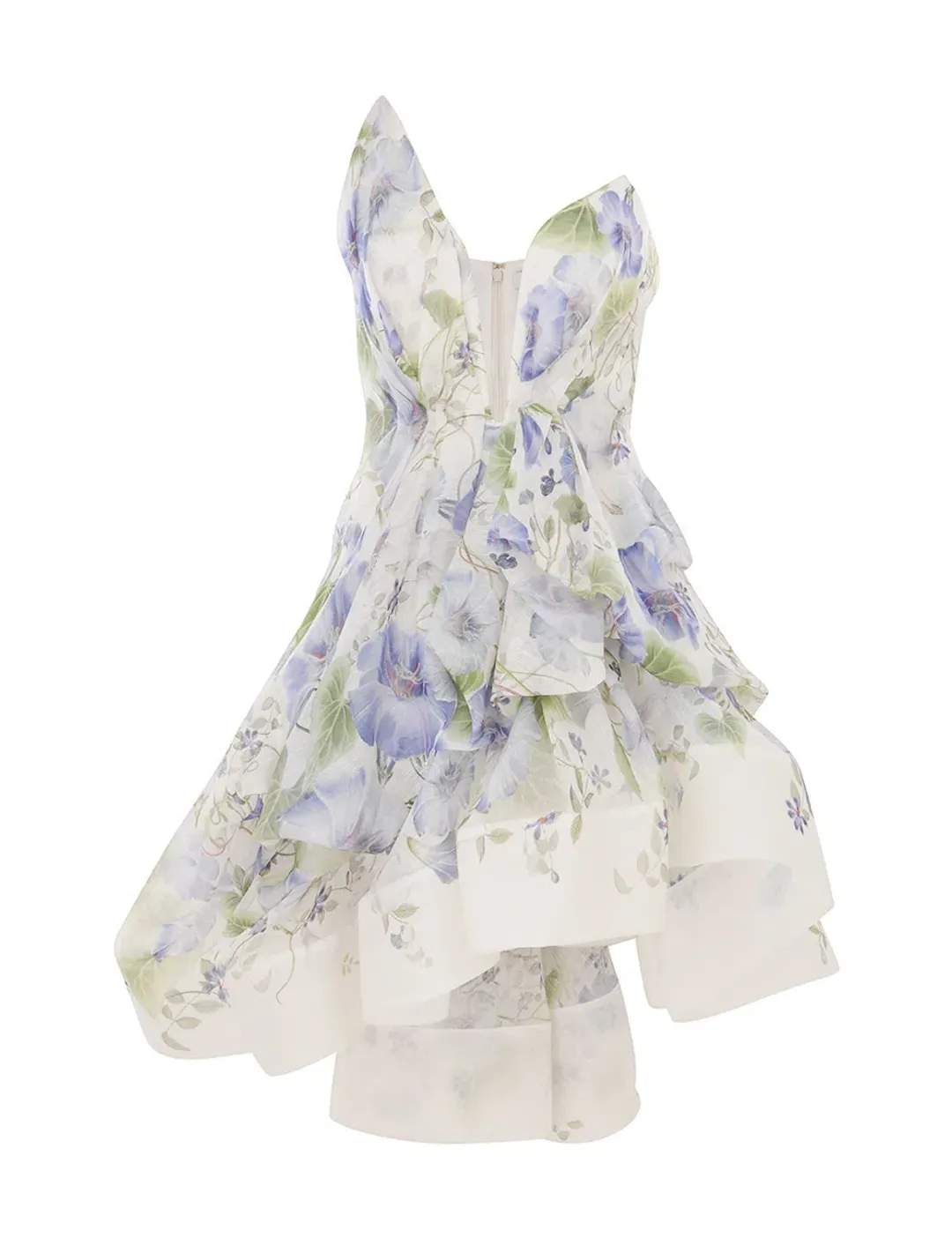 Zimmermann Natura Draped Mini Blue Floral Size 0 / AU 8  for rent on The Volte - main image
