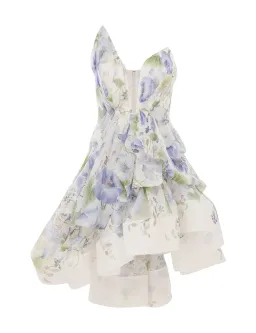 Zimmermann Natura Draped Mini Blue Floral Size 0 / AU 8  for rent on The Volte - image 3