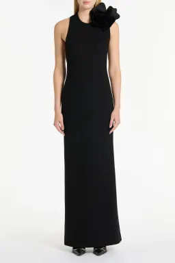 Carla Zampatti Crepe C Back Gown Black Size 6  for rent on The Volte - image 7