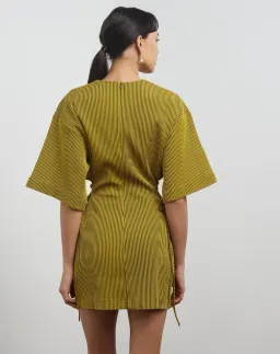 Camilla and Marc Izaro Cut Out Mini Dress Stripe Size 8 for rent on The Volte - image 3