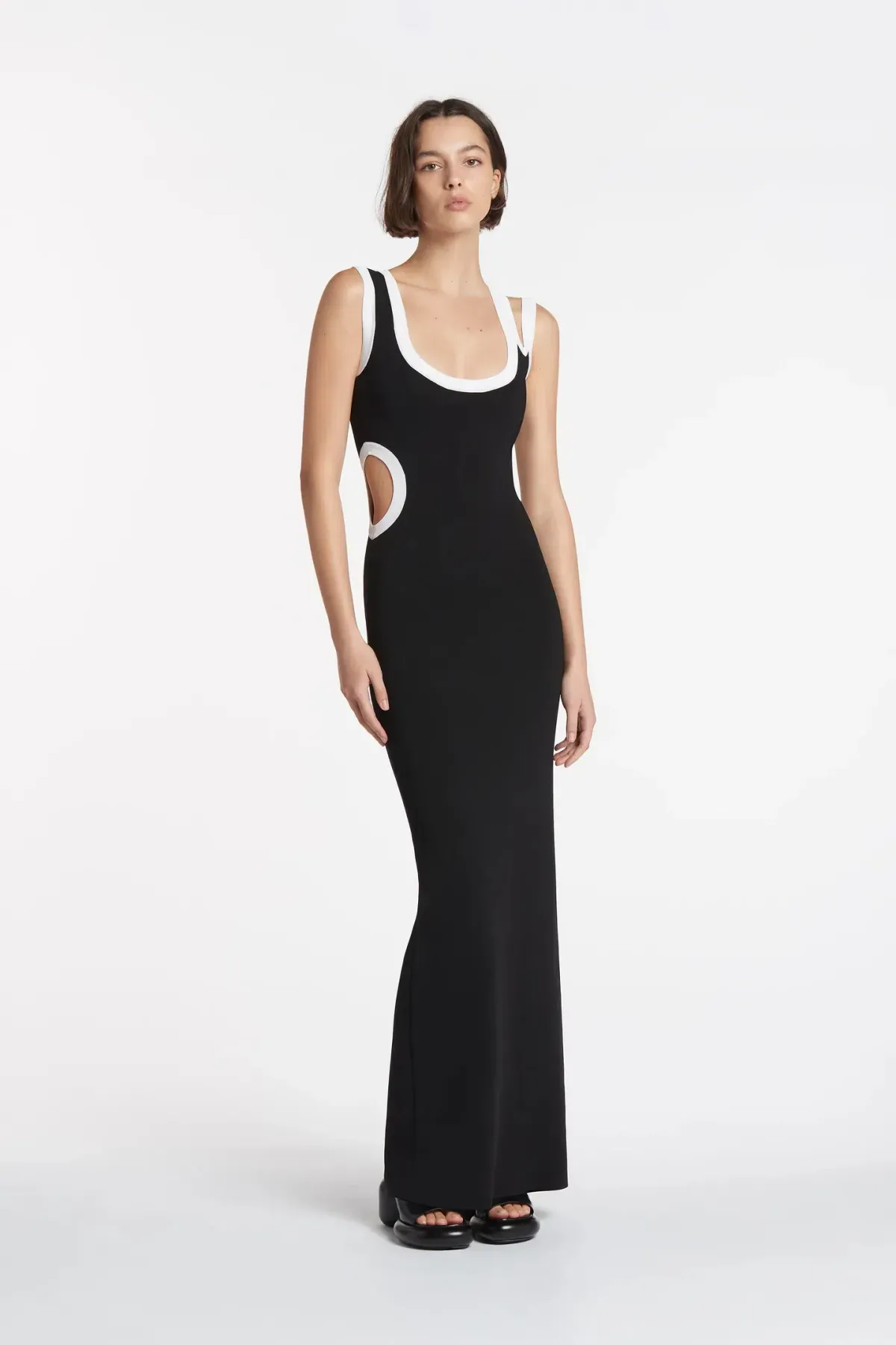 Sir The Label Evalina Cut Out Mid Dress Black Size 1 / AU 8 for rent on The Volte - main image