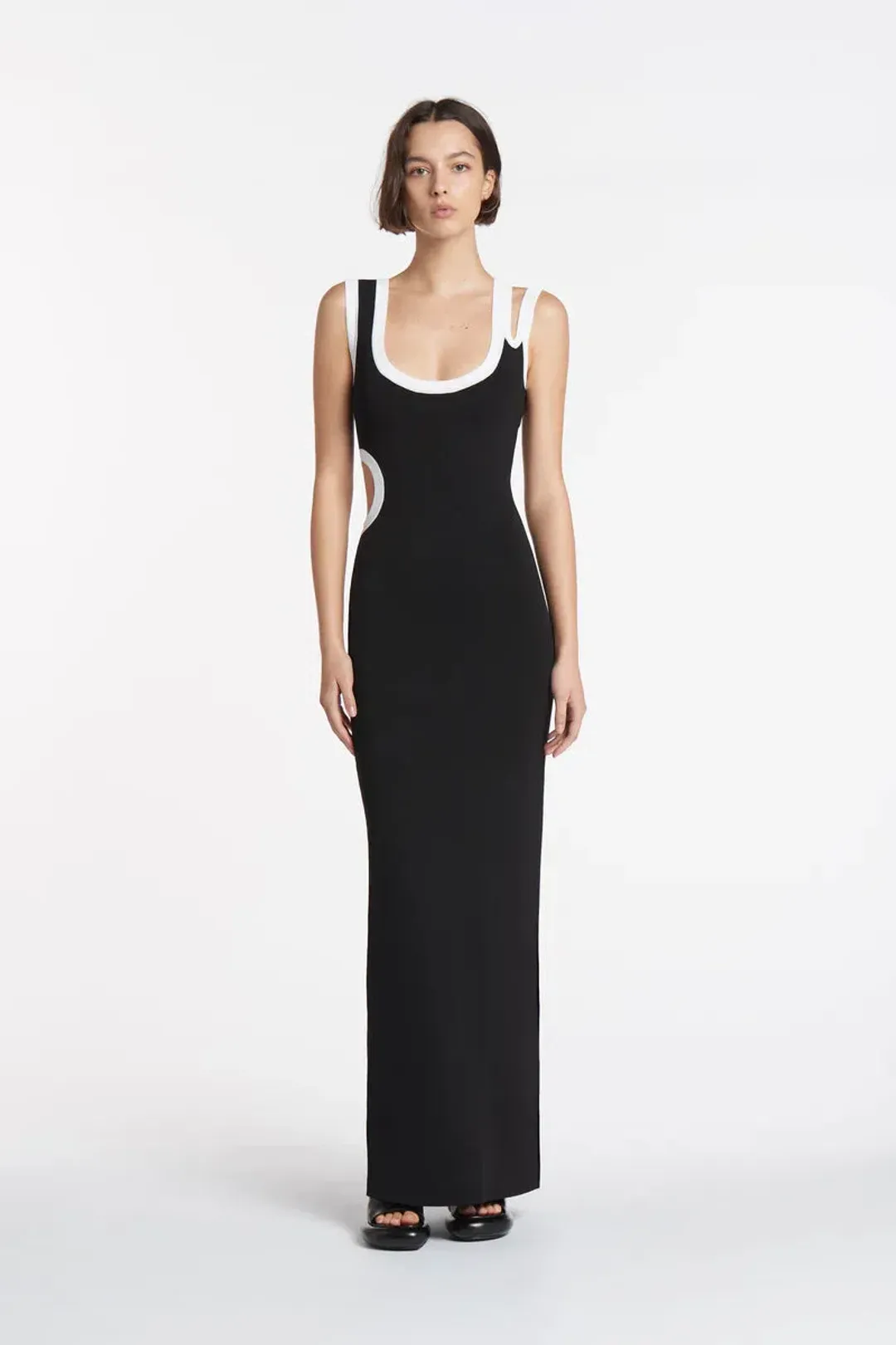 Sir The Label Evalina Cut Out Mid Dress Black Size 1 / AU 8 for rent on The Volte - main image