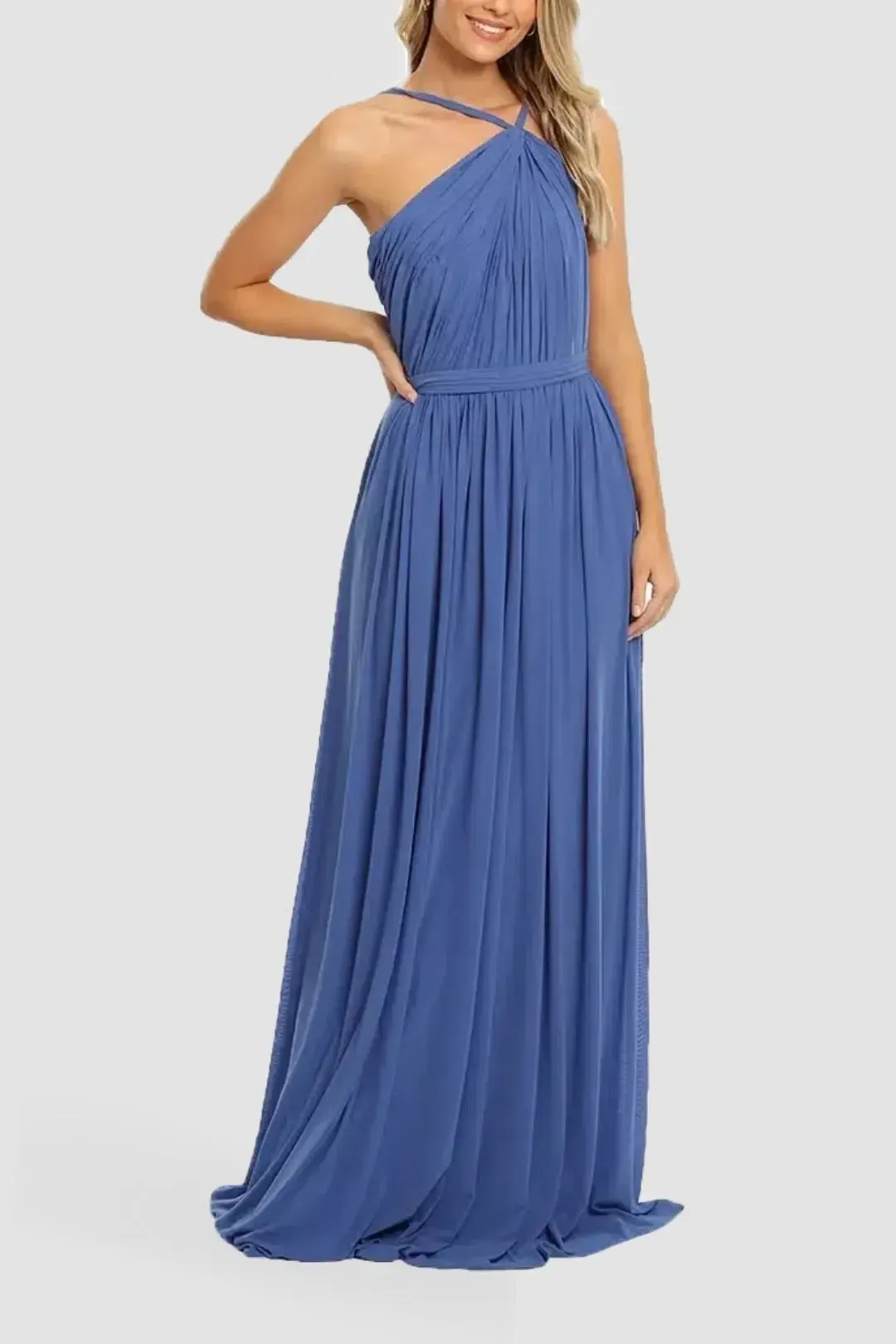 Tania Olsen Sabrina Gown in Sky Blue Size 10 for rent on The Volte - main image