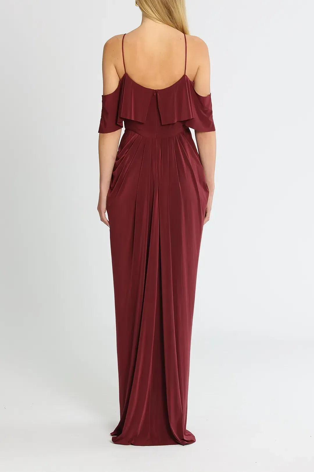 Tania Olsen Arianna Gown in Wine Size 10 for rent on The Volte - main image