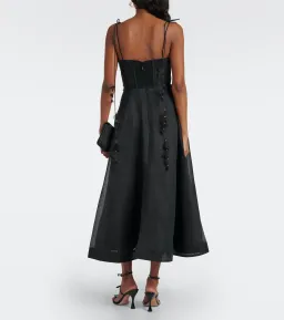 Zimmermann Natura Corset Midi Dress Black Size 0 / AU 8  for rent on The Volte - image 2