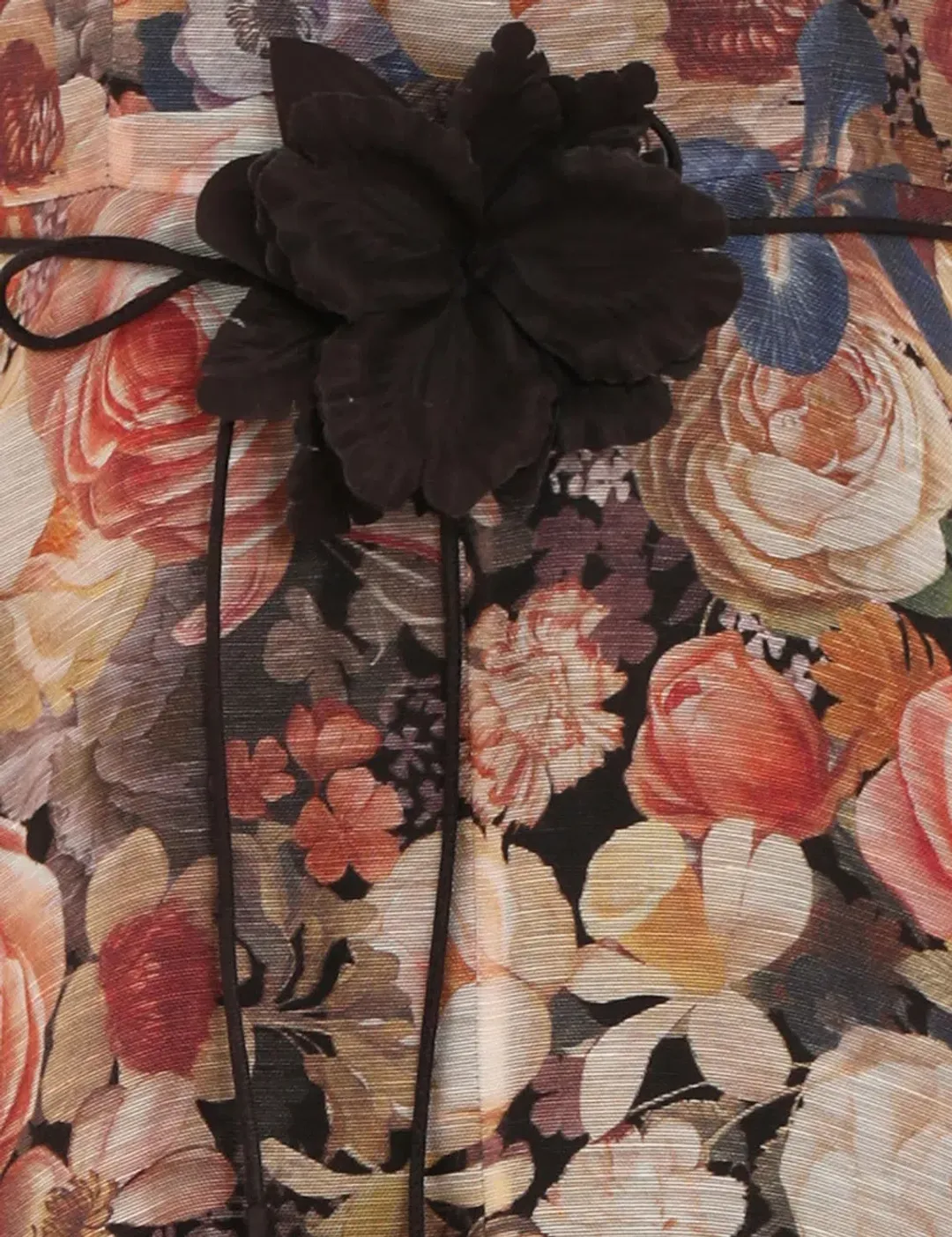 Zimmermann Luminosity Floral Midi Dress Size 16 Black for rent on The Volte - main image