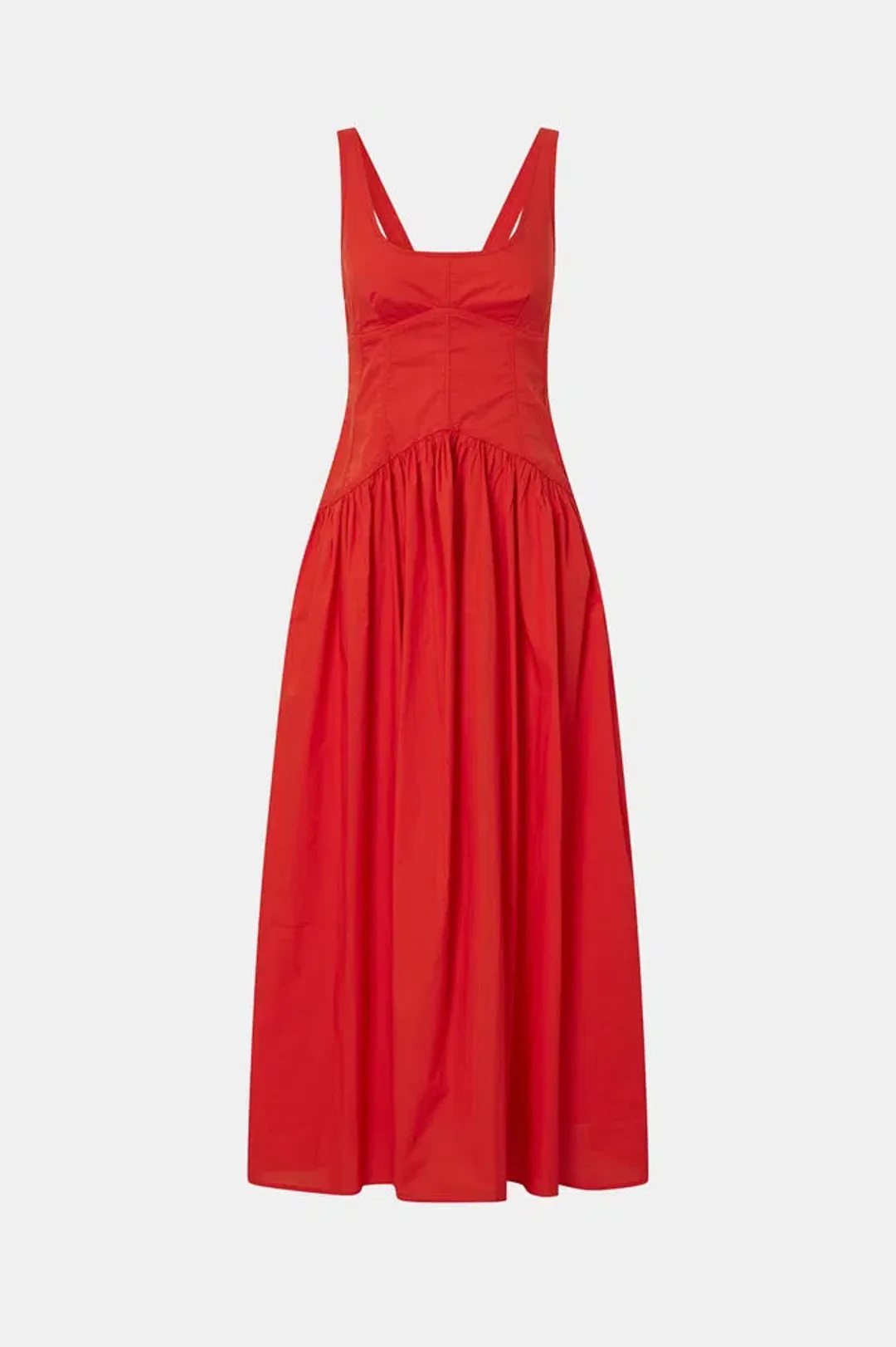 Oroton Poppy Tie Back Sundress Red Size 8 for rent on The Volte - main image