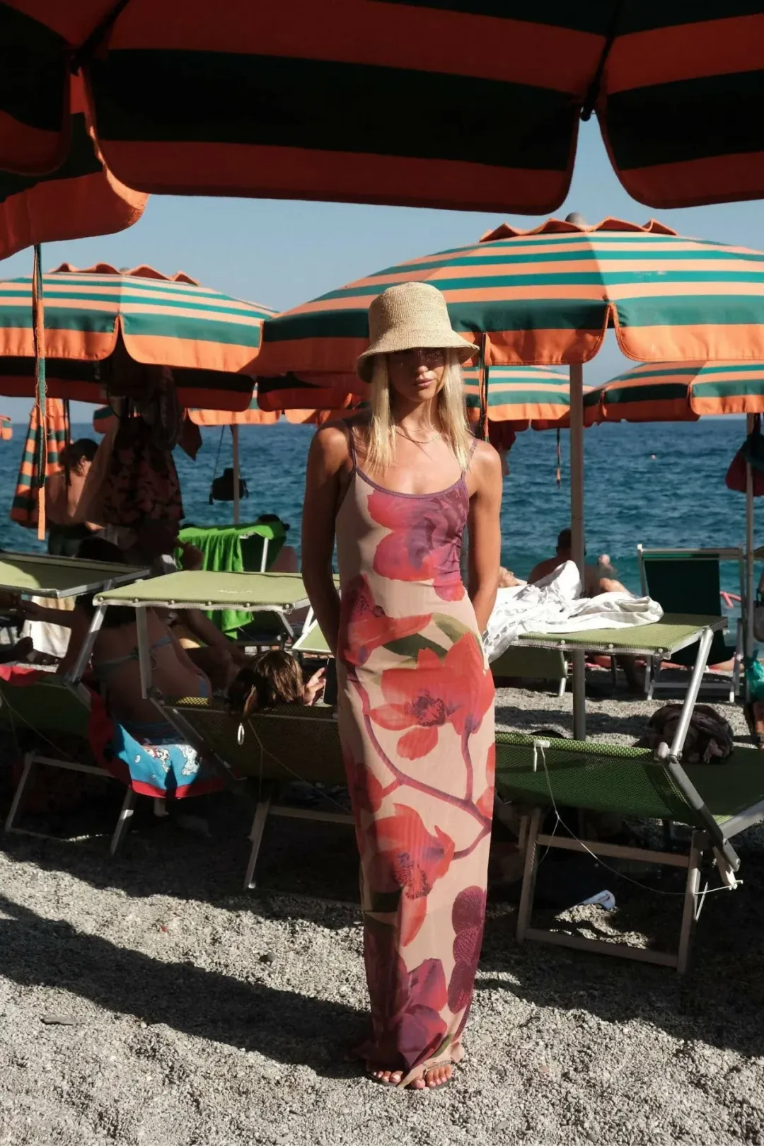 With Harper Lu Slip Dress in Mesh Fuchsia Bloom Size 8 for rent on The Volte - main image