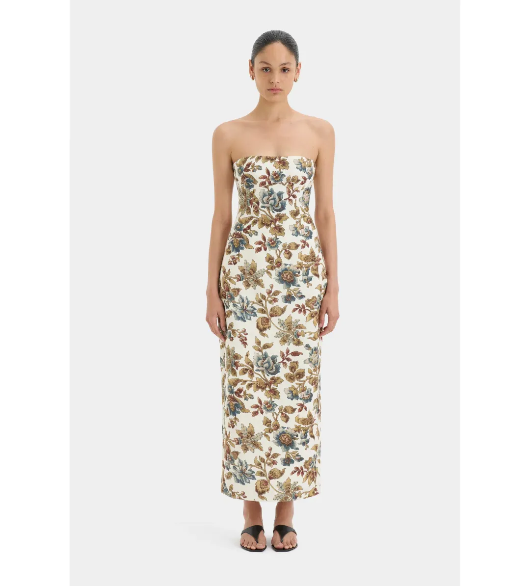 Sir the Label The Eleanora Column Midi Dress Viola Floral Print Size 1 / AU 8 for rent on The Volte - main image