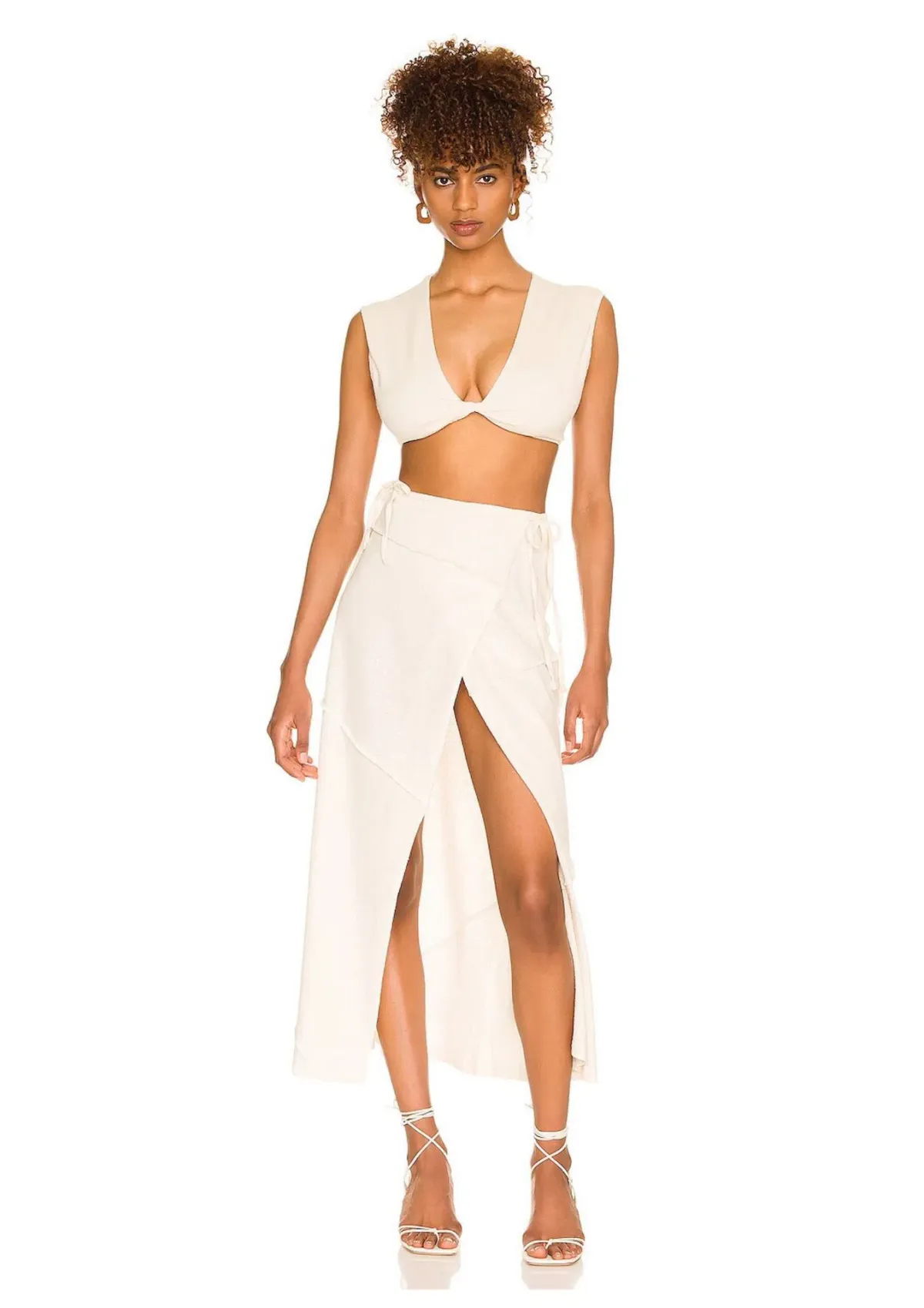 Hansen & Gretel Catalina Top Size 10 and Skirt Size 12 Set Sand for rent on The Volte - main image