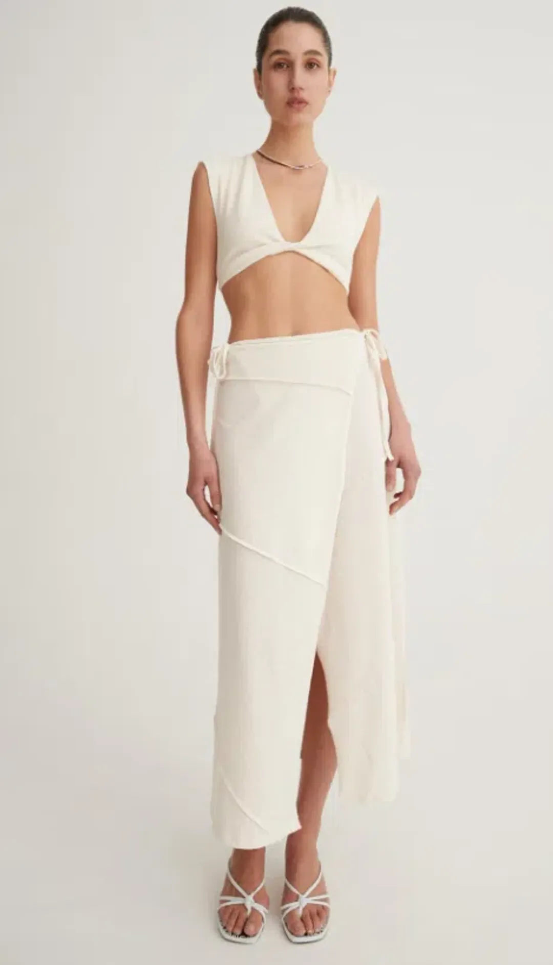 Hansen & Gretel Catalina Top Size 10 and Skirt Size 12 Set Sand for rent on The Volte - main image