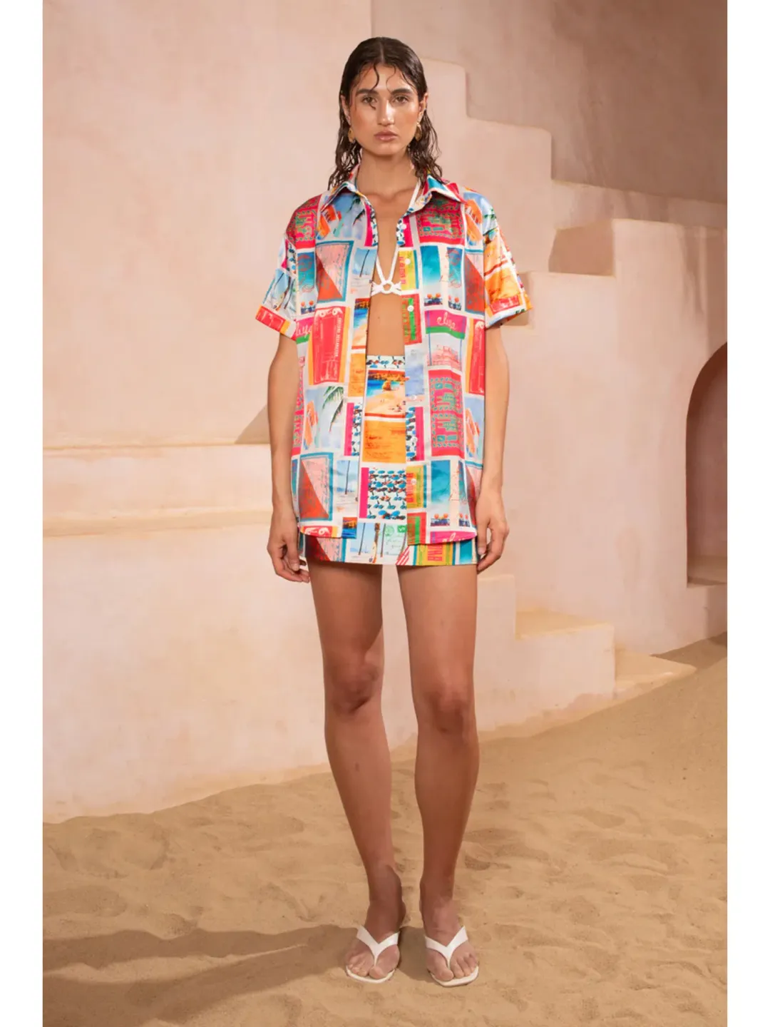 Eliya the label Taormina Shirt M / AU 10 and Monaco Skirt L / AU 12 in Print for rent on The Volte - main image