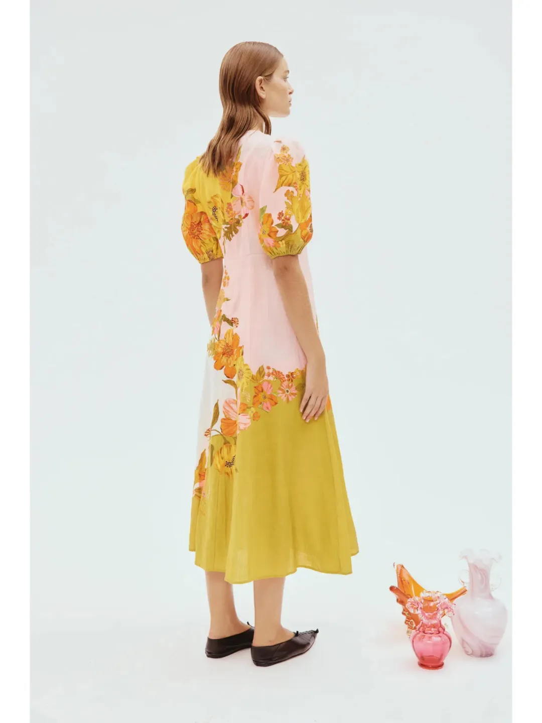 Alemais Silas Midi Dress In Multi Size AU 10 for rent on The Volte - main image