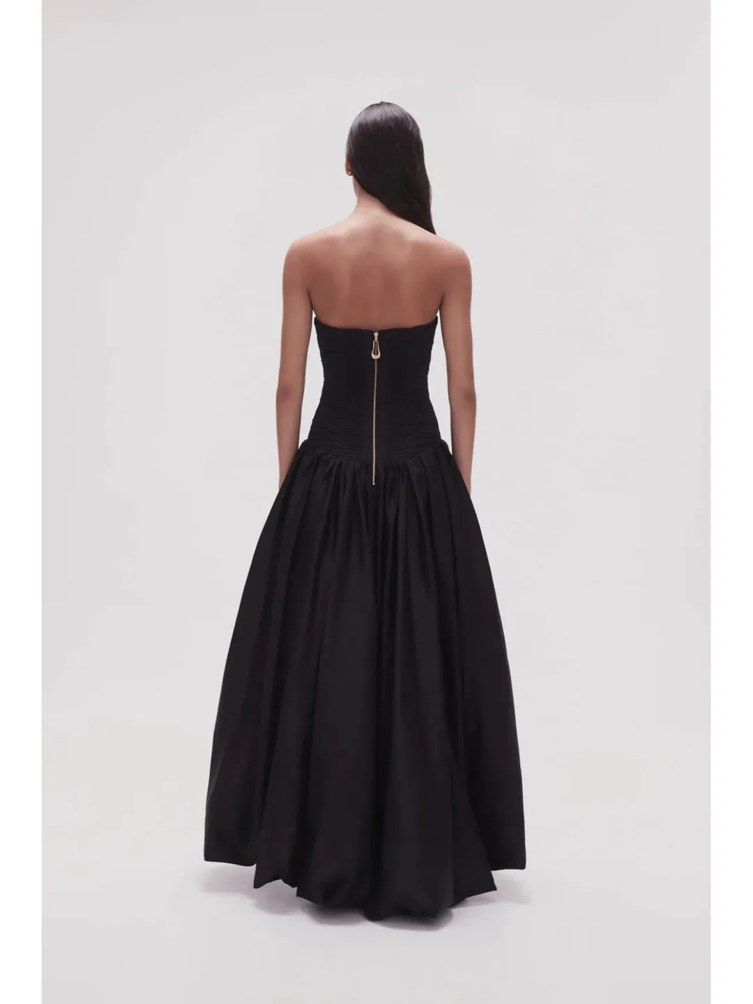 Aje Violette Bubble Hem Maxi Dress Black Size AU 12 for rent on The Volte - main image