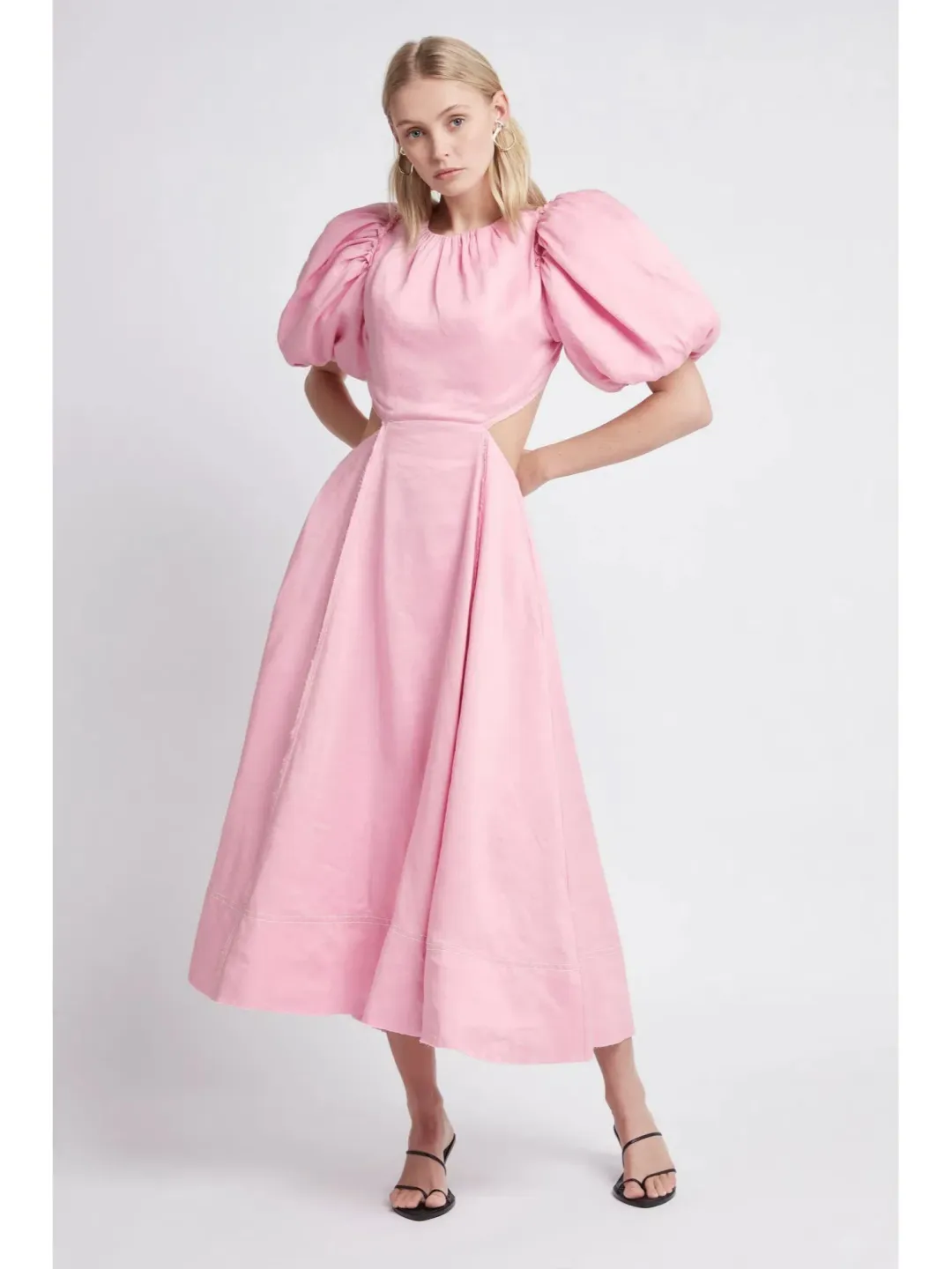 Aje Serendipity Cut Out Dress Pink Musk Size AU 8  for rent on The Volte - main image