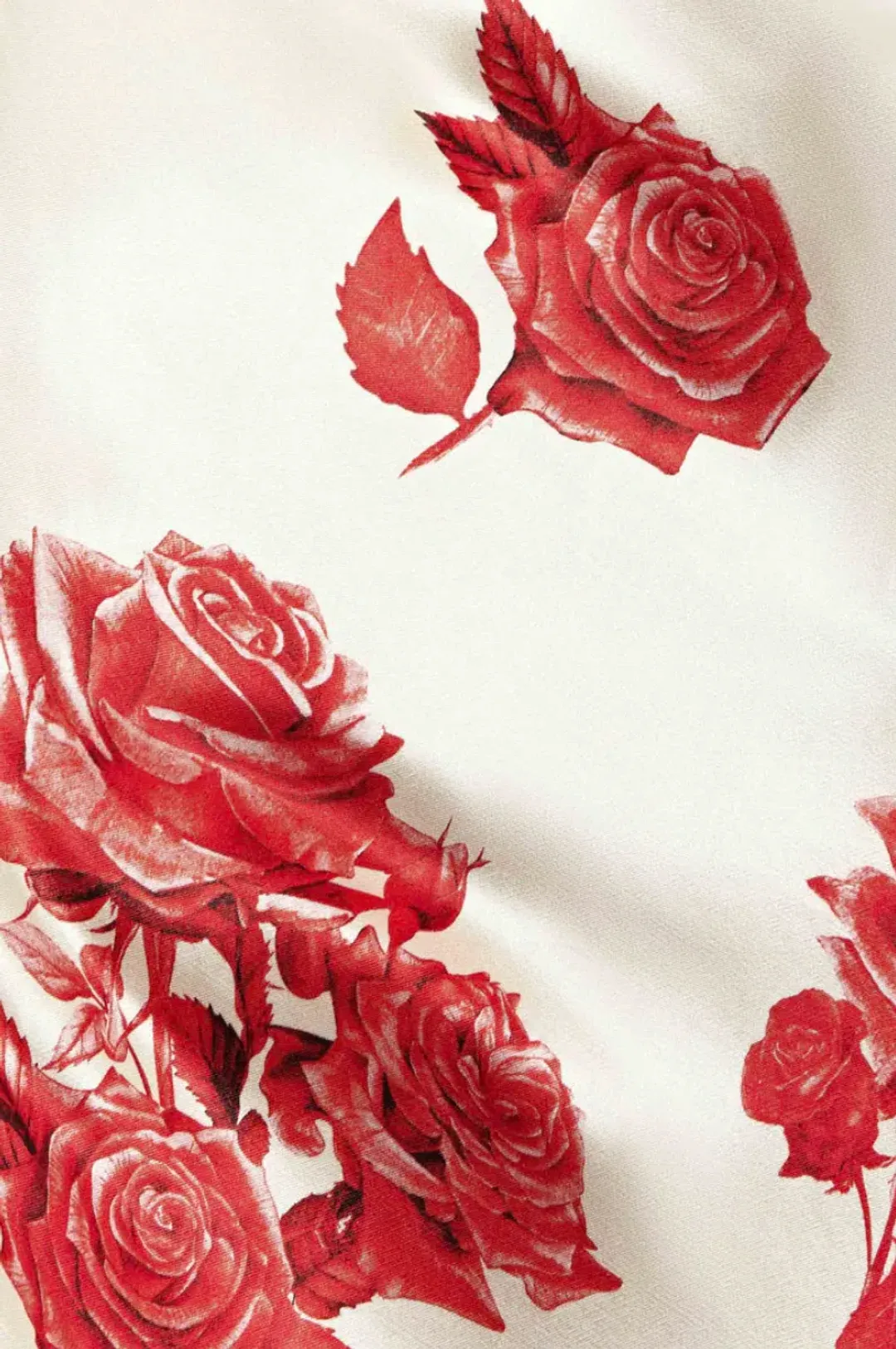 Meshki Rosalie Maxi Dress White & Red Rose Print Size S / AU 8 for rent on The Volte - main image