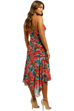 Talulah Luscious Midi Dress in Luna Red Print Size 10 for rent on The Volte - image 3