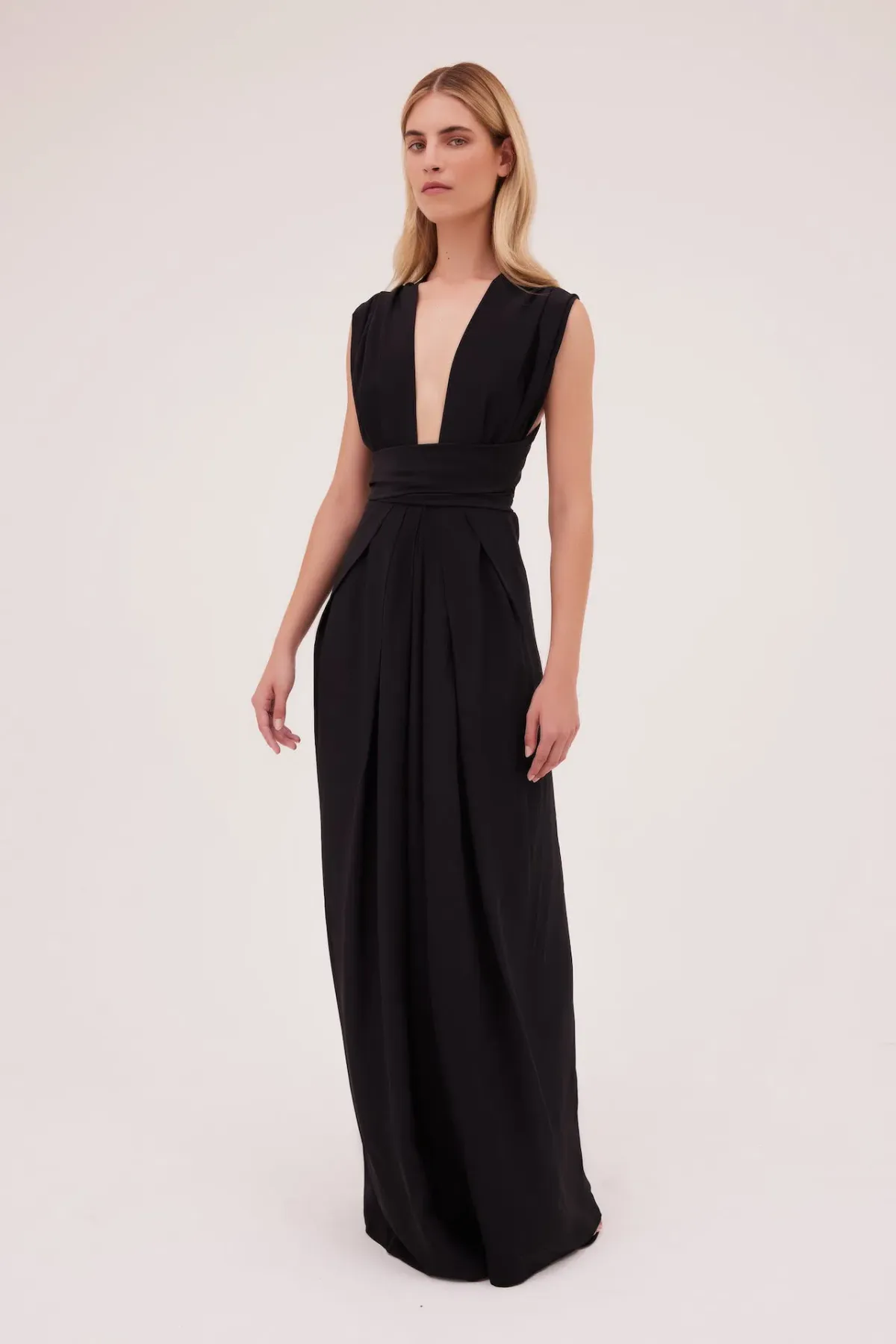 Bianca Spender Silk CDC Ascendant Gown Black Size 0 / AU 6  for rent on The Volte - main image