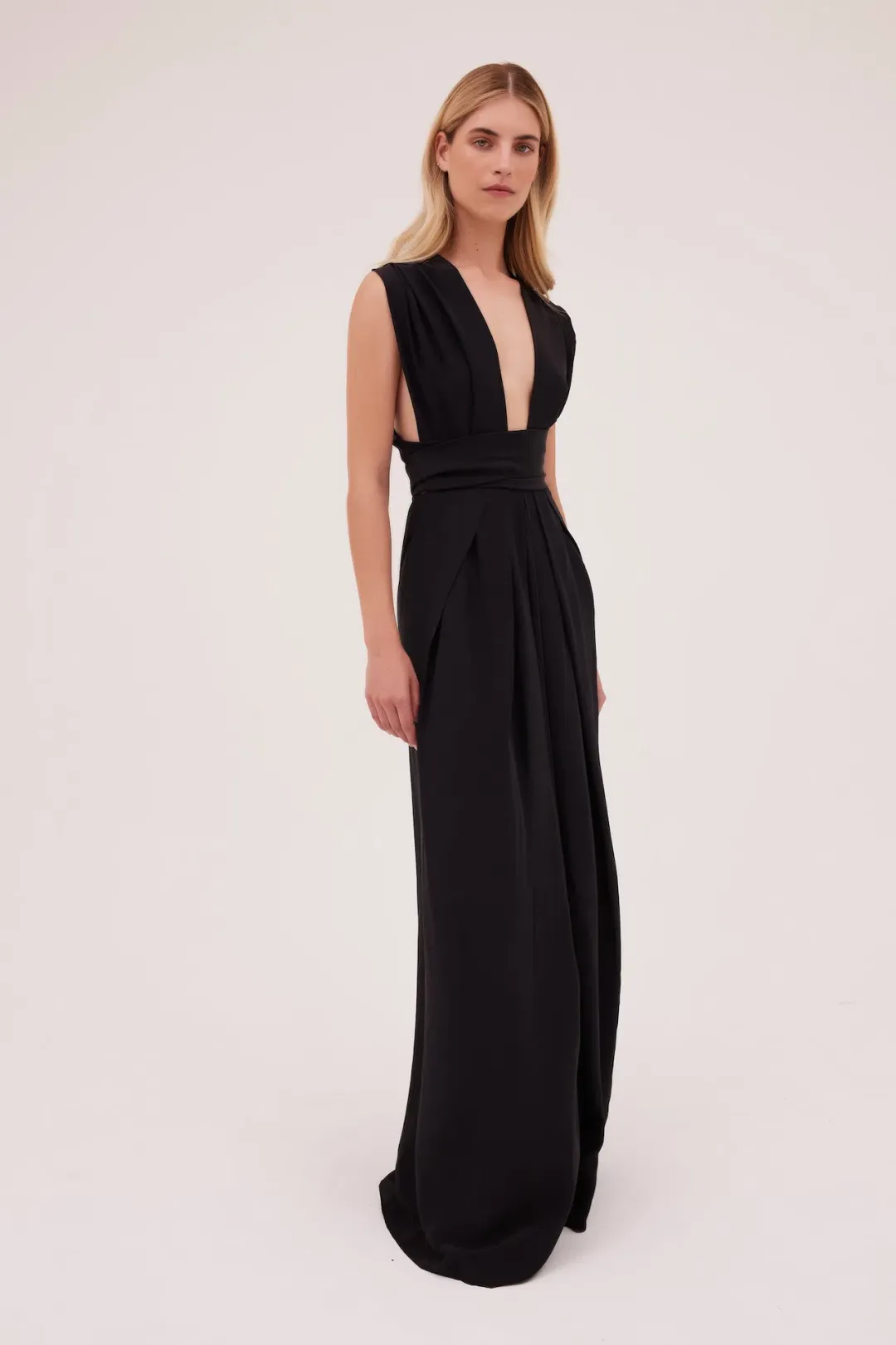 Bianca Spender Silk CDC Ascendant Gown Black Size 0 / AU 6  for rent on The Volte - main image