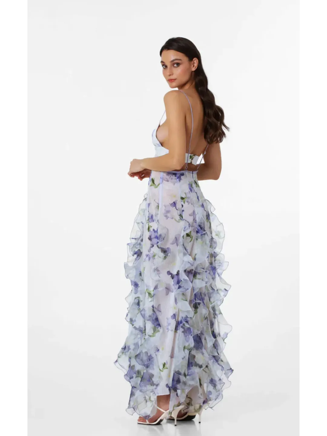 Menti Santorini Iris Gown in Floral Size S / AU 8 for rent on The Volte - main image