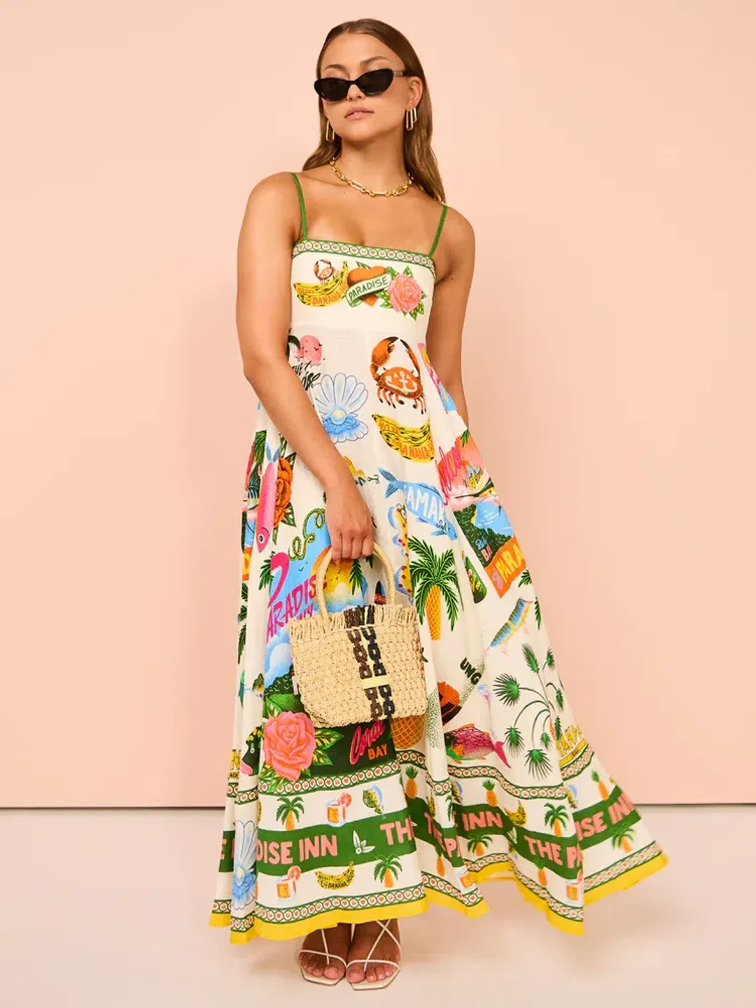 Alemais Paradiso Sundress in Multi Size AU 8 for rent on The Volte - main image