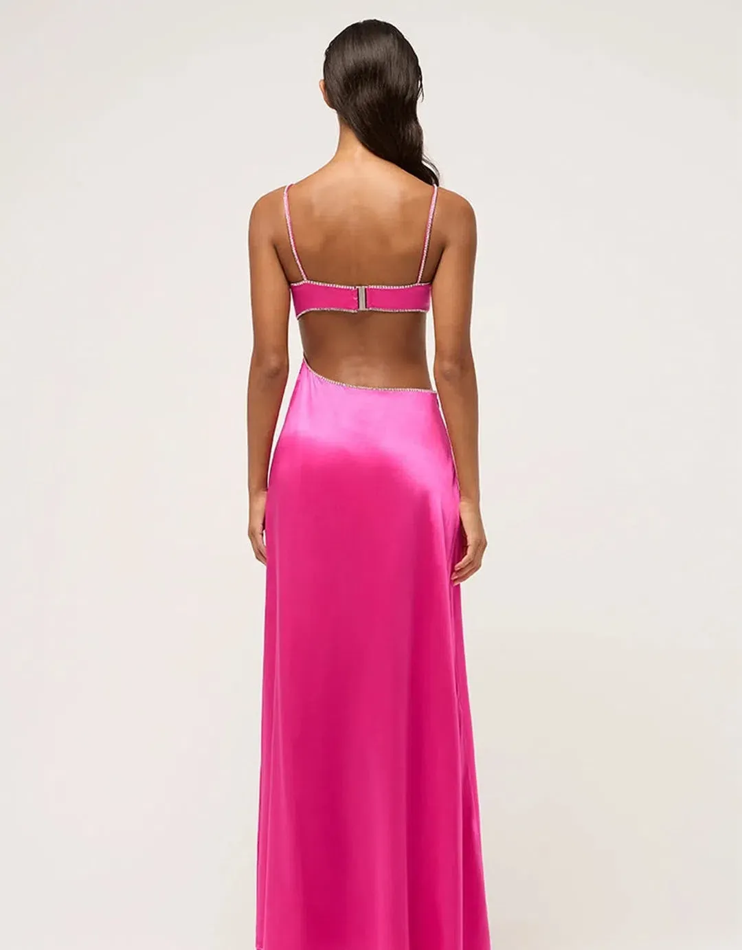 Michael Lo Sordo Symic Crystalline Luna Dress in Pink Size 8 for rent on The Volte - main image