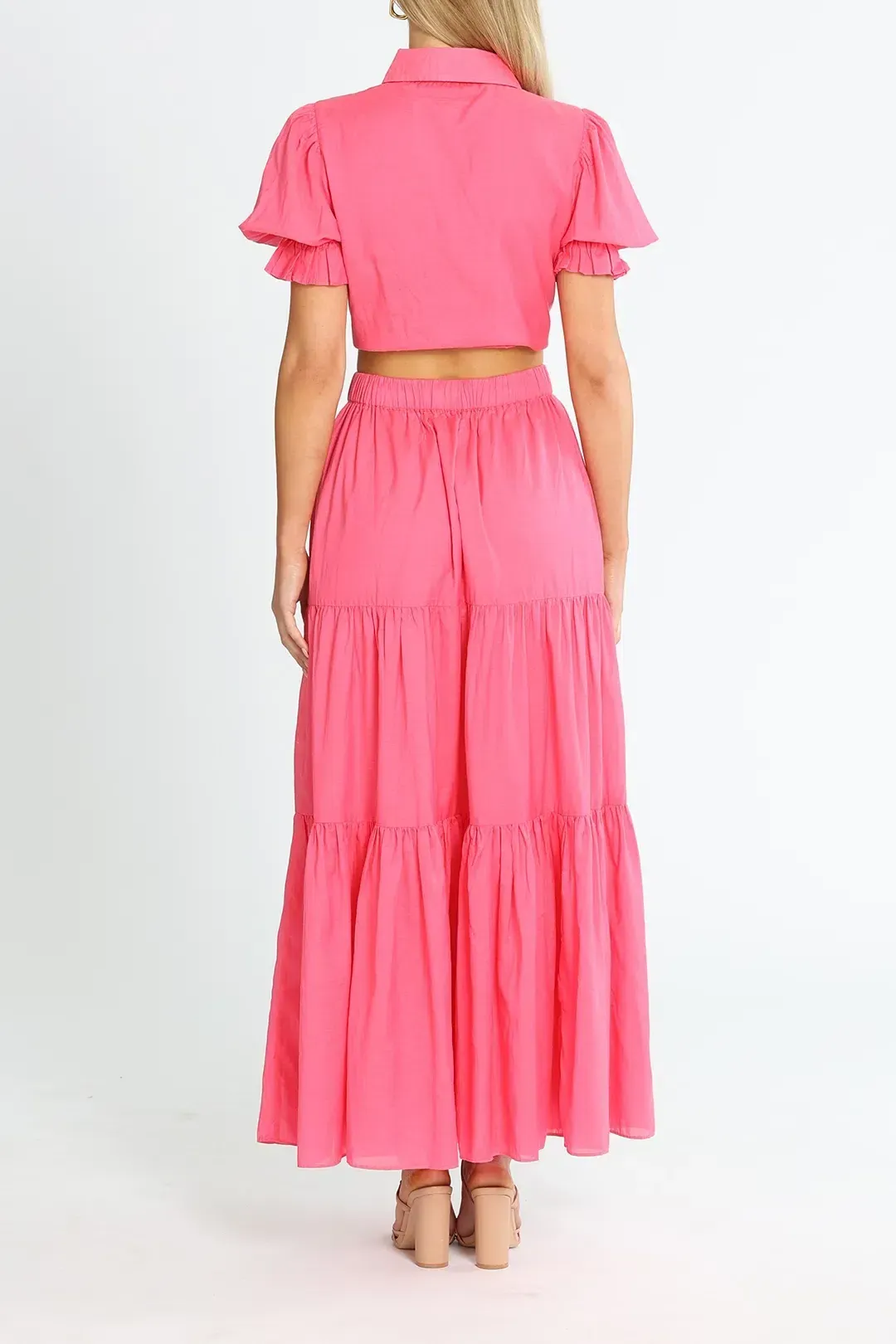 Talulah Rosa Shirt and Maxi Skirt Set Pink Size 14 for rent on The Volte - main image