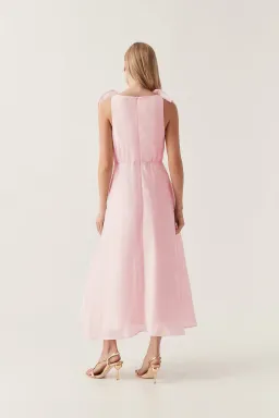 Aje Genesis Midi Dress in Soft Pink Size 14 for rent on The Volte - image 3
