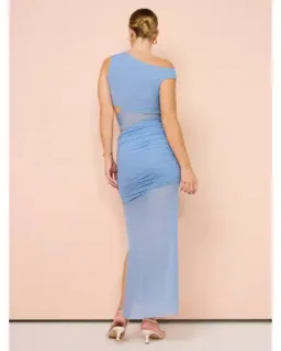 Bec & Bridge Whorl Asym Maxi Dress in Meridian Blue Size AU 6 for rent on The Volte - image 4