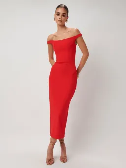 Effie Kats Amaya Midi Dress Cherry Red Size XS / AU 6 for rent on The Volte - image 1