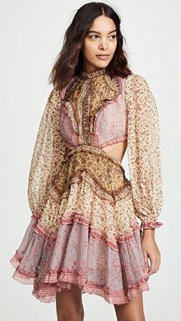 Zimmermann Juniper Cut Out Floating Dress Spliced Size 8 for rent on The Volte - image 2