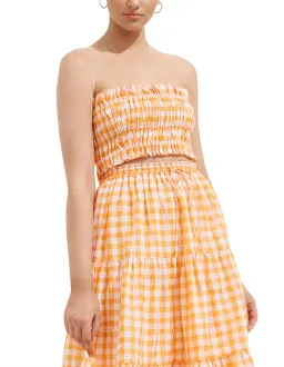 Steele Paradise Crop Top and Erica Skirt Set Papaya Check Size XS / AU 6 for rent on The Volte - image 3