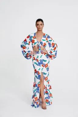 Derma Department Catalina Maxi Dress Floral Size 10 for rent on The Volte - image 1