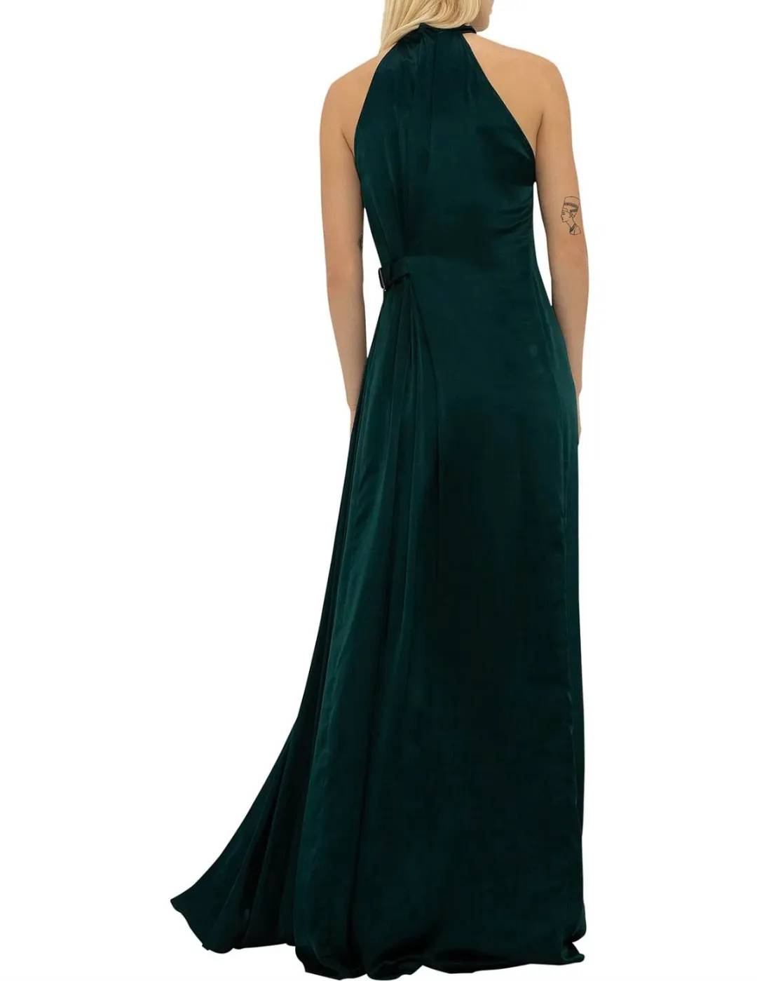 Bianca Spender Isabella Silk Gown Green Size 10 for rent on The Volte - main image