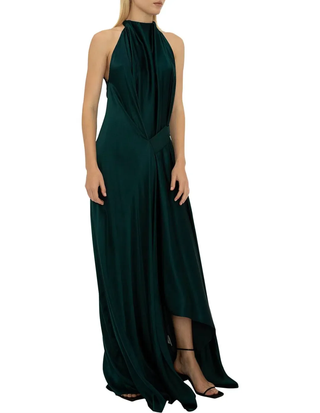 Bianca Spender Isabella Silk Gown Green Size 10 for rent on The Volte - main image